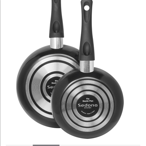 Sedona Set of 2 Aluminum Non-Stick Fry Pans 7" & 9" Dishwasher Safe, Saute Pans - Picture 3 of 8